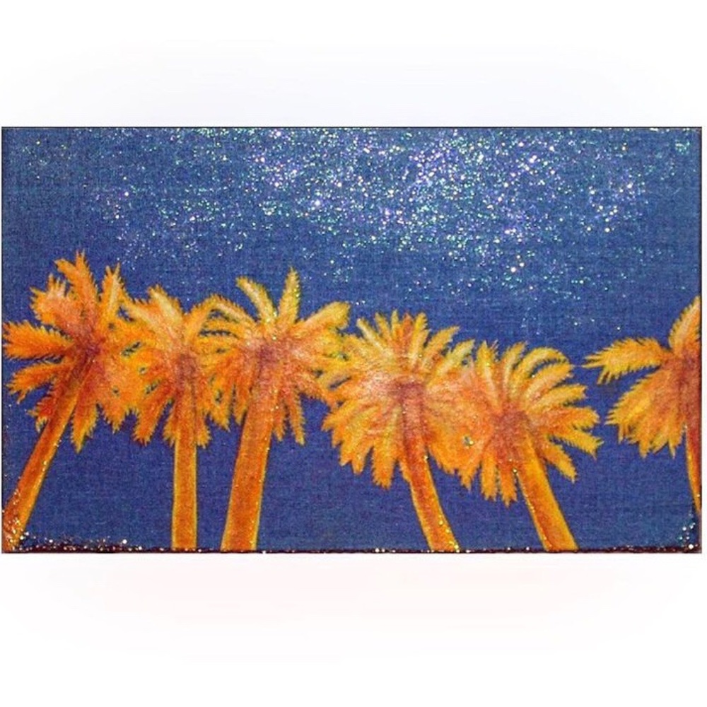 Palm Tree Painting on Book Cover